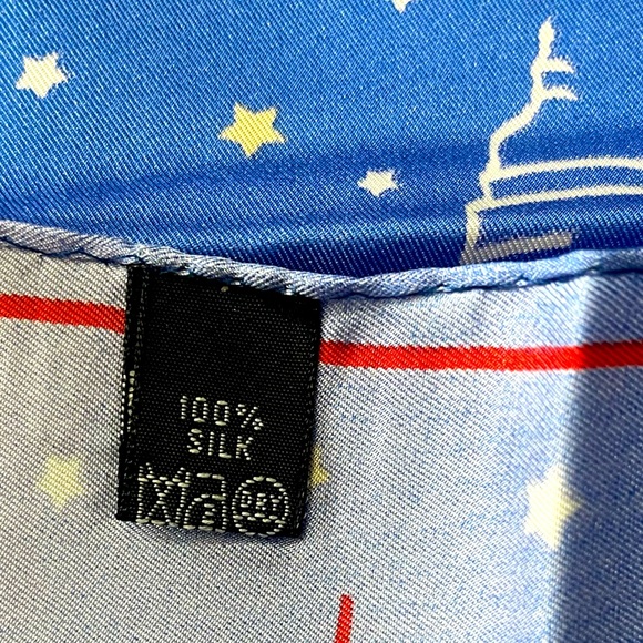 Worlds 2003 Figure Skating Design Womens Silk Scarf Vintage Blue White Red - Picture 8 of 9